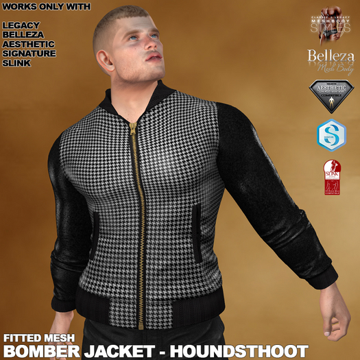 DEX HOUNDSTOOTH BOMBER JACKET main image 1